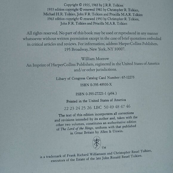 The LORD Of The RINGS 3 Volume Set by JRR Tolkien in Slipcase As New - Picture 5 of 8